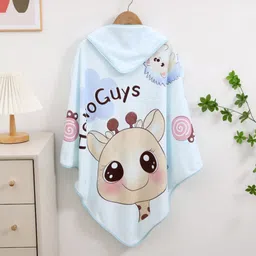 MeeMee Blue & Pink 1 Printed Cotton 300 GSM Bath Towel-image-8