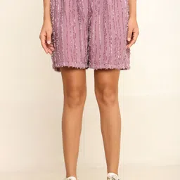 CORSICA Women Striped Running Shorts-image-64