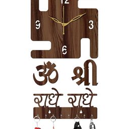 Freny Exim Brown Analogue Wood Wall Clock-image-100