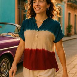 Maaesa Women Colourblocked Regular Fit Casual Top-image-46