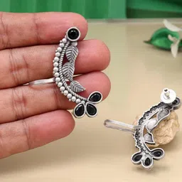 PREYANS Women Black Earrings-image-53