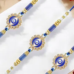 MEIRA JEWELLERY Set Of 3 Artificial Beaded Thread Rakhi-22
