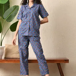 Vaimiya Floral Printed Shirt With Trousers Co-Ords-picture-21