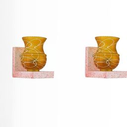 SOMIL Yellow Glass Cylinder Printed Wall Lamps-image-98