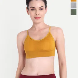Trulymart Pack Of 3 Full Coverage Lightly Padded Rapid-Dry T-shirt Bra-picture-44