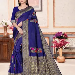 F FASHION Woven Design Zari Pure Silk Banarasi Saree-picture-21