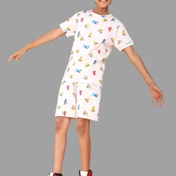 US Fly Printed Round Neck T-shirt With Shorts-image-15
