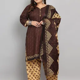 Rajnandini Women Printed Regular Kurti with Salwar & With Dupatta-58