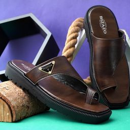 Bizazo Men Tan Flip Flops-image-92