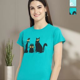 Tromko Women Typography 3 Printed Applique T-shirt-image-102