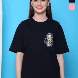 Dreambe Women Typography 2 Wonder Woman Printed Applique T-shirt-image-93