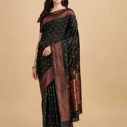 Visit Wear Woven Design Zari Pure Silk Banarasi Saree-image-39