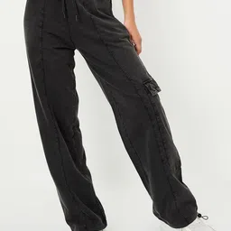max Women Pure Cotton Regular Fit Cargos Trousers-image-96