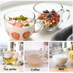 Dakshayanii Transparent Solid Glass Transparent Cups Set of Cups and Mugs image 5
