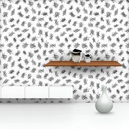ArtzFolio Printed UV-Resistant Anti-Bacterial Hand Drawn Lattice Peel & Stick Wallpaper-image-7