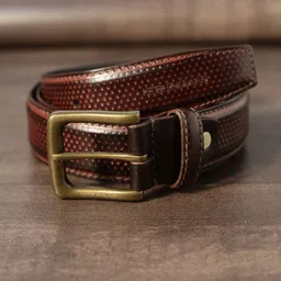 Peter England Men Tang Closure Textured Leather Belt-image-13