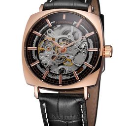 FORSINING Men Leather Straps Analogue Watch FSG8153M3R1-image-7