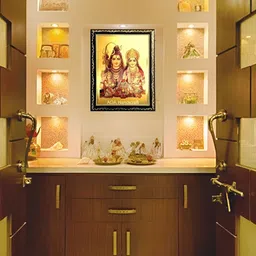 ADA Handicraft Black & Gold-Toned Self Design Wooden Wall Photo Frame-13