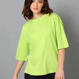 Stylecast X Kotty Women Oversized Drop-Shoulder Sleeves T-shirt-image-81