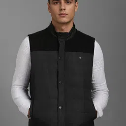 Louis Philippe Men Colourblocked Woven Jacket-image-70