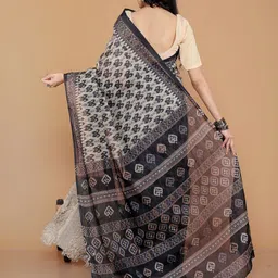 Jevi Prints Ethnic Motifs Pure Cotton Block Print Saree image 3