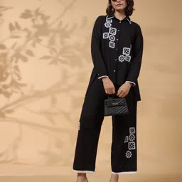 STIL O STITCH Embroidered Shirt With Trousers Co-ords-picture-15