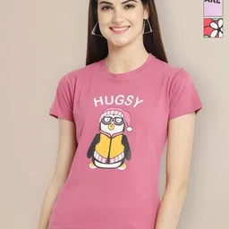 Metronaut Women Pack of 3 Graphic Printed Round Neck Cotton T-shirts-46