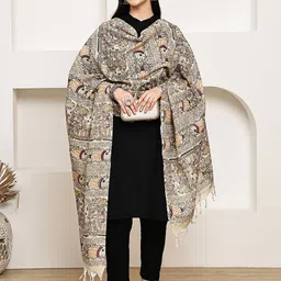 LOOM LEGACY Printed Block Print Khadi Cotton Dupatta-35