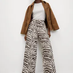 Marks & Spencer Women Animal Printed High-Rise Trousers-image-21