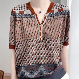 StyleCast Self Design Polo Collar T-shirt-picture-36