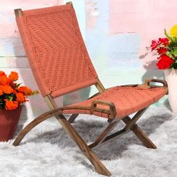 Ikiriya Orange Wooded Lounge Chair-image-66