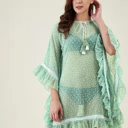 The Kaftan Company Printed Resort Cover Up Top-image-31