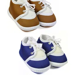 NESKA MODA Newborn Baby 3 To 12 Months 2 Pair Combo Skin Friendly Soft Cotton Lace Shoes Booties-image-22