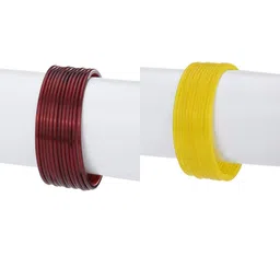 1ST TIME Set Of 24 Maroon Alloy Bangles-picture-47