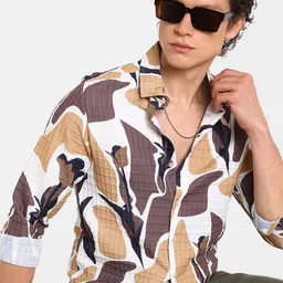 Campus Sutra Men Comfort Opaque Printed Casual Shirt-picture-30