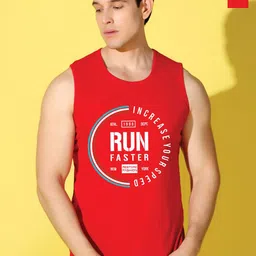 WOOSTRO Pack Of 2 Printed Combed Cotton Gym Vests VWS26(ALONE RED)(RUN RED)-image-16