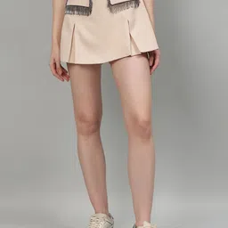 Fashion Gaiia Embellished Pocket Mini Skort-image-66