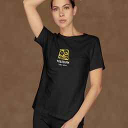 Moda Rapido Women Polo Collar Bio Finish Applique Slim Fit T-shirt-picture-12