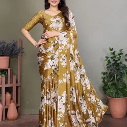 Lookmark Floral Printed Tussar Saree-picture-44