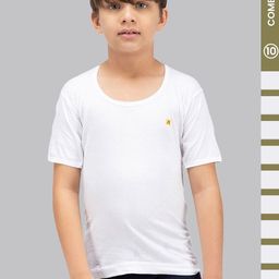Amul Comfy Boys Pack of 10 Cotton White Plain Vest With Innerwear Vests-picture-26