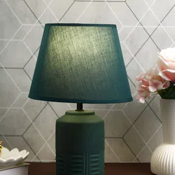 TAYHAA Blue Ceramic Quirky Triangle Table Lamp-image-11