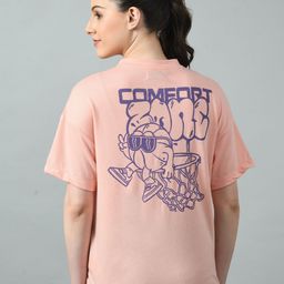 CORSICA Women Typography Printed Drop-Shoulder Sleeves Bio Finish T-shirt-image-119