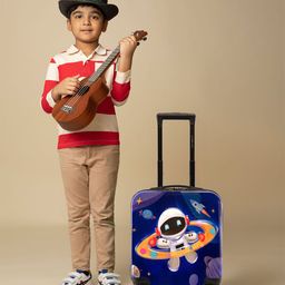Nasher Miles Tic Tac Toe Astronaut Printed Hard Sided Trolley Bag-41