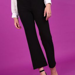 Popwings Women Relaxed Regular Fit High-Rise Trousers-image-52