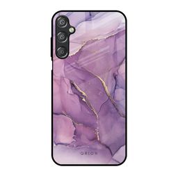 QRIOH Purple Gold Samsung Galaxy F15 5G Glass Back Case Mobile Accessories-image-4