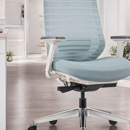 Pelicanwork Model 11 Blue & White Textured 3D Study Arm Chair-image-34