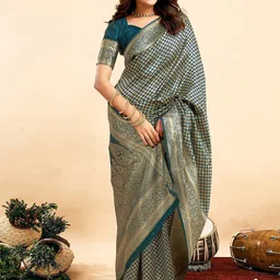 KALINI Woven Design Zari Banarasi Saree-picture-15