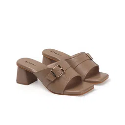 Mast & Harbour Block Heel Sandals with Buckles-picture-34