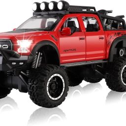 Raptor Diecast Car Plastic & Metal Car Toy Sound/Light, Mini Bike, Openable Door-image-47