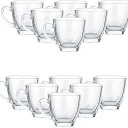 Pack of 12 Glass Glass Tea Cup with Convenient Solid Handle Cups-image-14